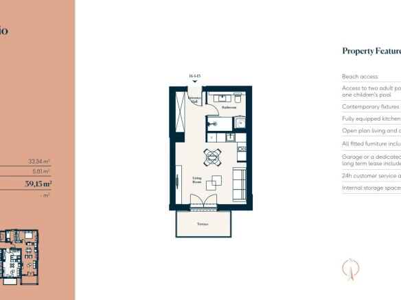 Garsonjera 39 m² – Tivat — fotografija 5