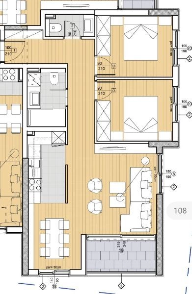 Dvosoban stan 67 m² – Dubovica, Budva — fotografija 6
