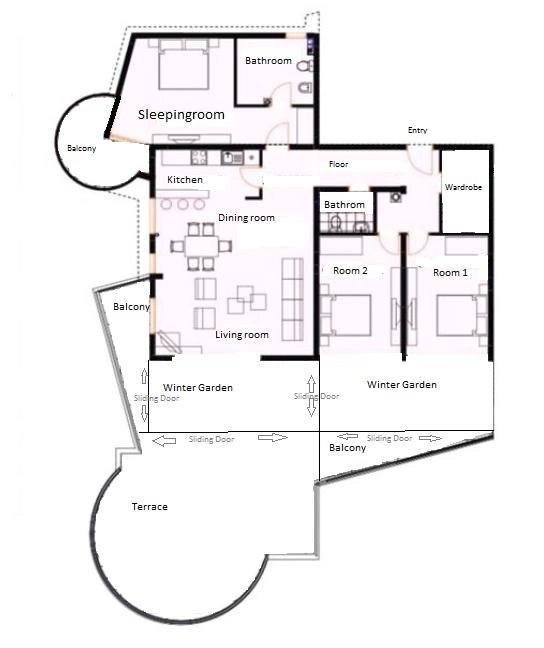 Trosoban stan 241 m² – Dobra Voda, Bar — fotografija 16