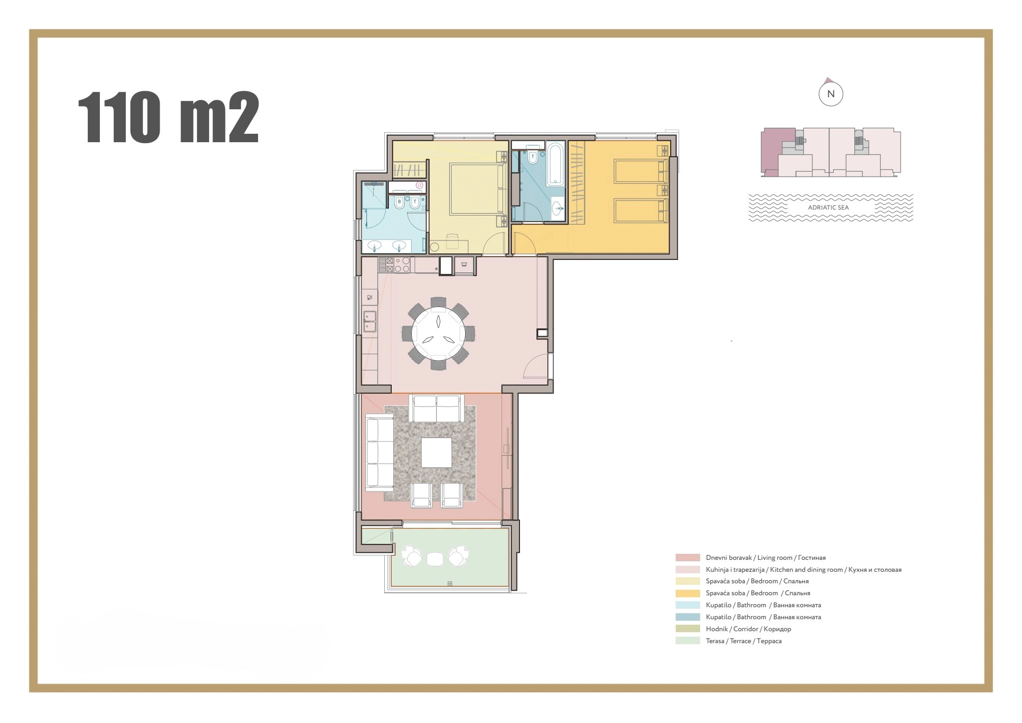 Jednosoban stan 56 m² – Rafailovići, Budva — fotografija 6