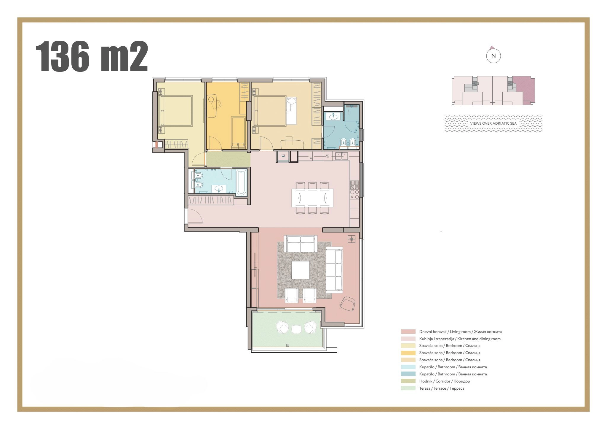 Jednosoban stan 56 m² – Rafailovići, Budva — fotografija 7