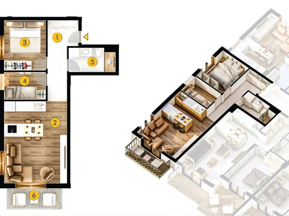 Jednosoban stan 51 m² – Podkošljun, Budva — fotografija 16