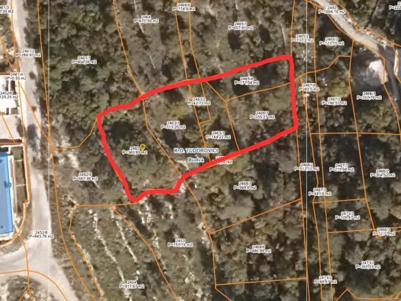 Plac 1.262 m² – Blizikuće, Budva — fotografija 10