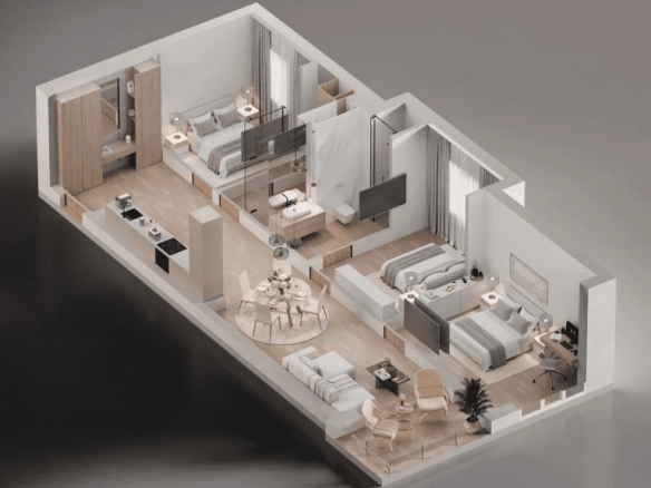 Jednosoban stan 52 m² – Bečići, Budva — fotografija 17