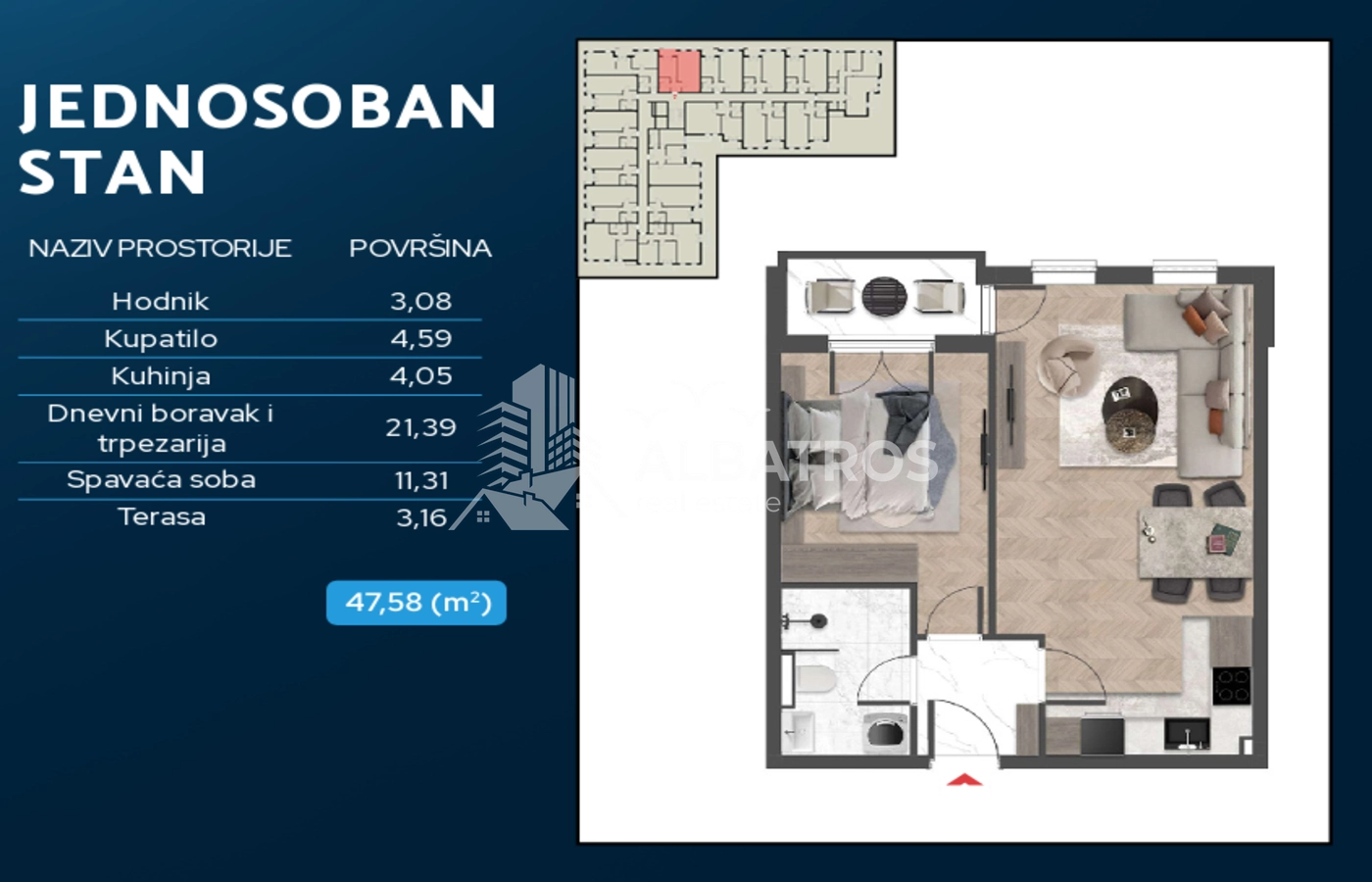 Jednosoban-stan-u-novogradnji-Celuga-Bar-15 Jednosoban stan 47 m² – Čeluga, Bar — fotografija 16