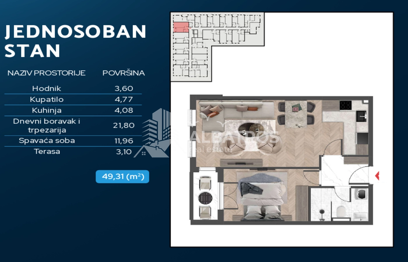 Jednosoban-stan-u-novogradnji-Celuga-Bar-16 Jednosoban stan 47 m² – Čeluga, Bar — fotografija 17