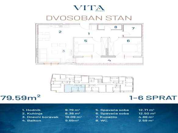 Dvosoban stan 72 m² – Ilino, Bar — fotografija 5