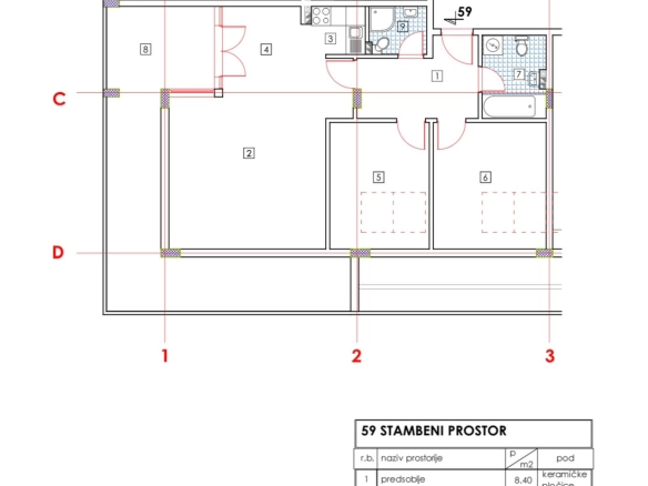 Dvosoban stan 108 m² – Rozino, Budva — fotografija 13