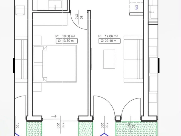 Jednosoban stan 31 m² – Kavač, Kotor — fotografija 11