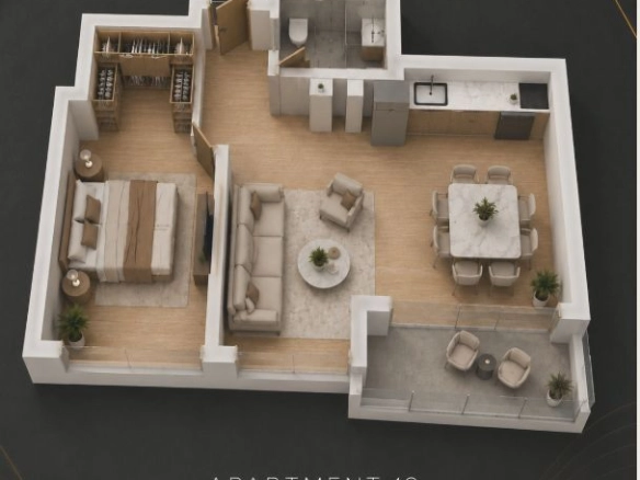 Jednosoban stan 46 m² – Bečići, Budva — fotografija 2