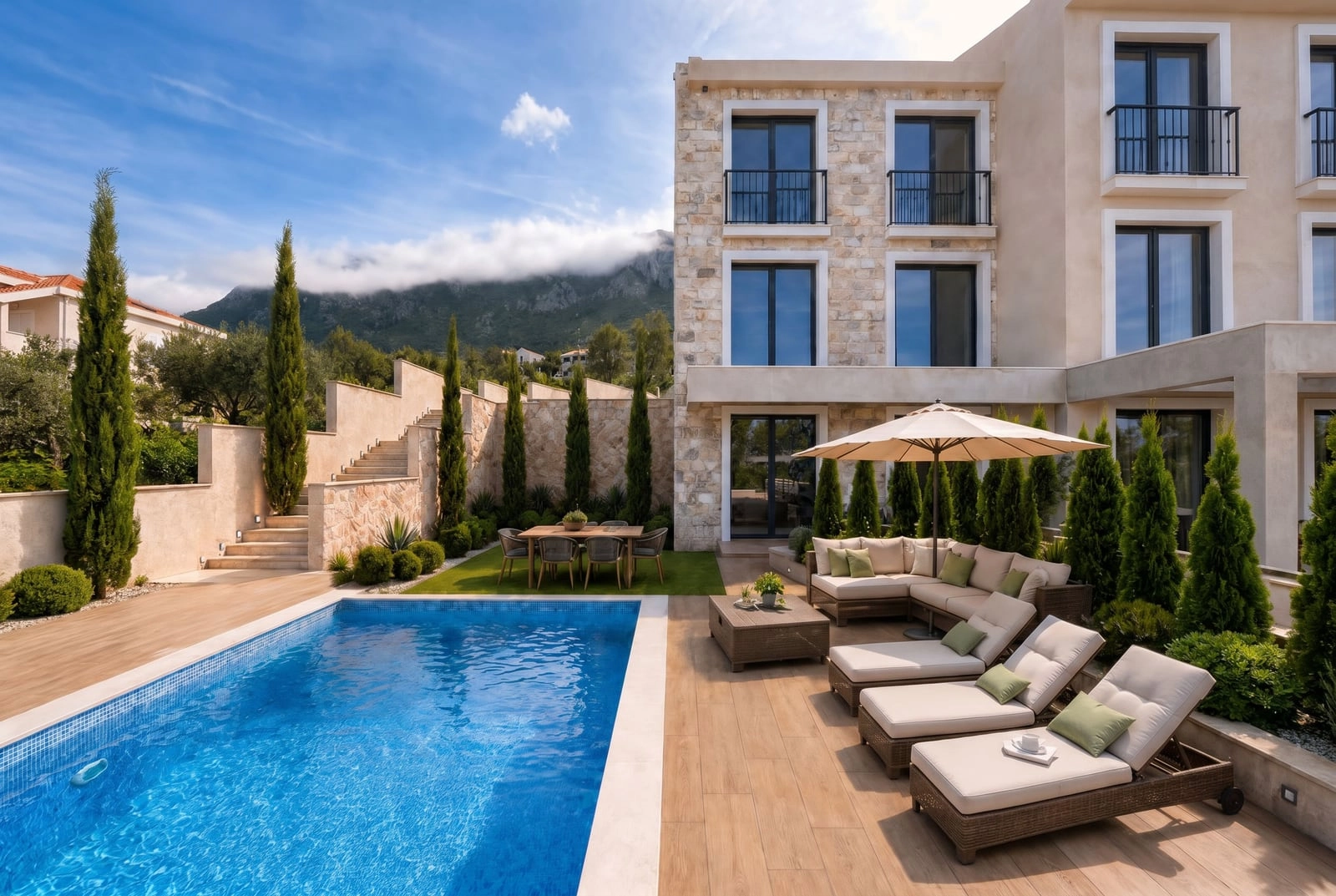 Taunhaus-sa-bazenom-u-Rezevicima-Budva-2 Kuća 295 m² – Reževići, Budva — fotografija 3