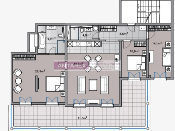 Trosoban stan 165 m² – Kumbor, Herceg Novi — fotografija 12