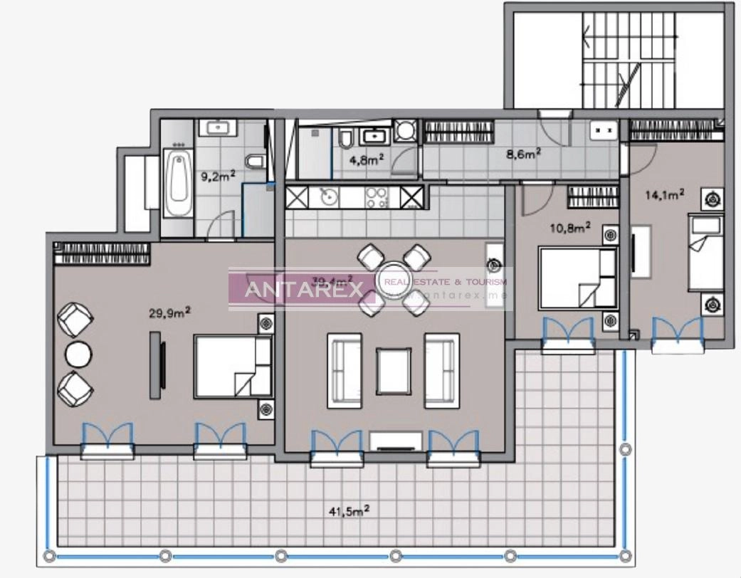 Trosoban-stan-u-kompleksu-u-Kumboru-Herceg-Novi-11 Trosoban stan 165 m² – Kumbor, Herceg Novi — fotografija 12