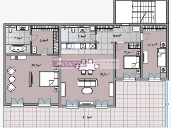 Trosoban stan 165 m² – Kumbor, Herceg Novi — fotografija 14