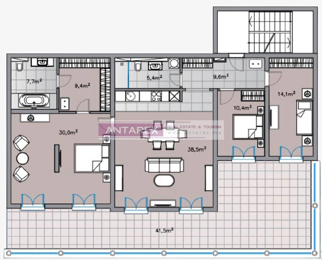 Trosoban-stan-u-kompleksu-u-Kumboru-Herceg-Novi-13 Trosoban stan 165 m² – Kumbor, Herceg Novi — fotografija 14