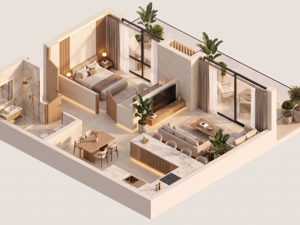 Jednosoban stan 53 m² – Sveti Stefan, Budva — fotografija 6
