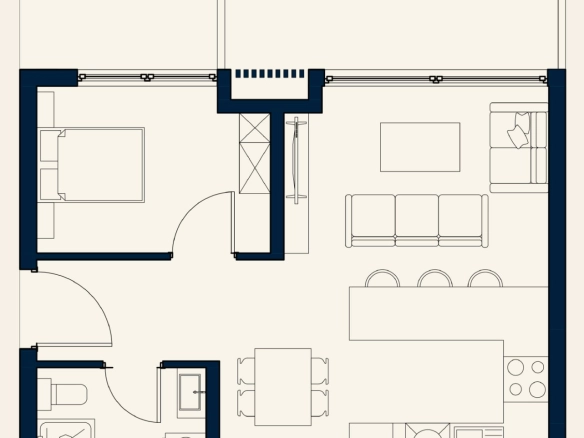 Jednosoban stan 53 m² – Sveti Stefan, Budva — fotografija 7