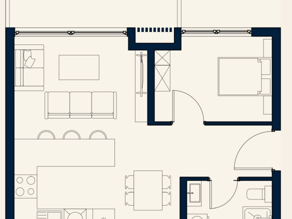 Jednosoban stan 53 m² – Sveti Stefan, Budva — fotografija 8