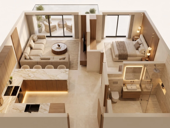 Jednosoban stan 53 m² – Sveti Stefan, Budva — fotografija 9