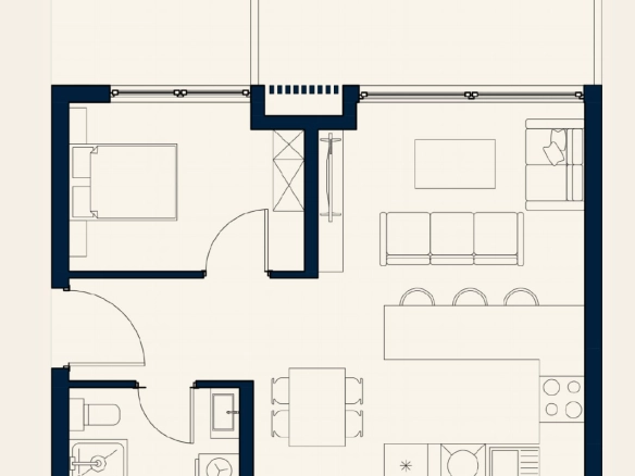 Jednosoban stan 54 m² – Sveti Stefan, Budva — fotografija 8