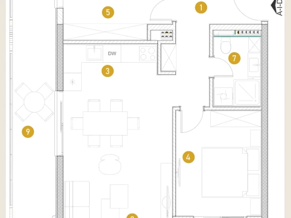 Dvosoban stan 88 m² – Ilino, Bar — fotografija 3