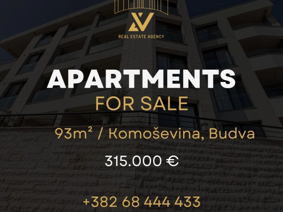 Trosoban stan sa pogledom na more na prodaju – Komoševina