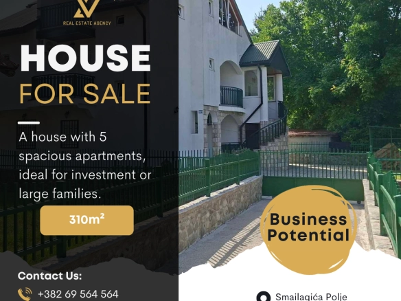 Kuća sa 5 apartmana 310 m²