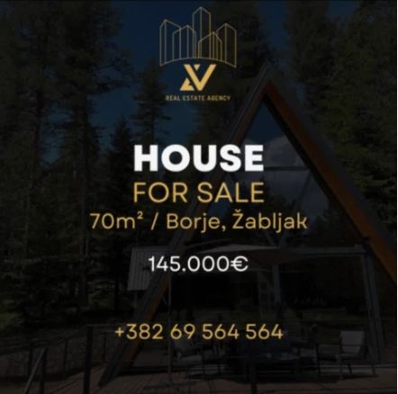 Jednosobna vikendica 70 m² – Žabljak