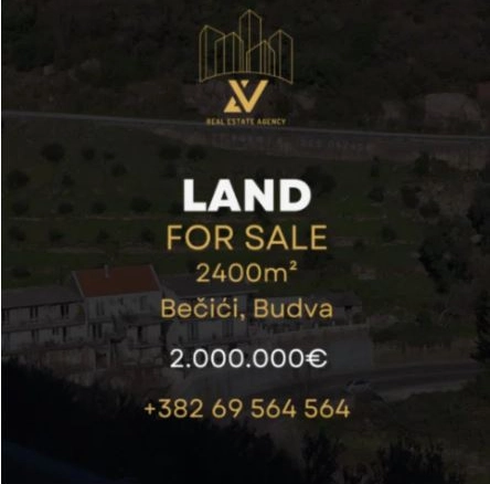 Plac 2.400 m² – Bečići, Budva