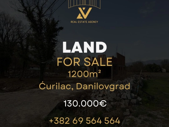 Plac 1.200 m² – Ćurilac, Danilovgrad