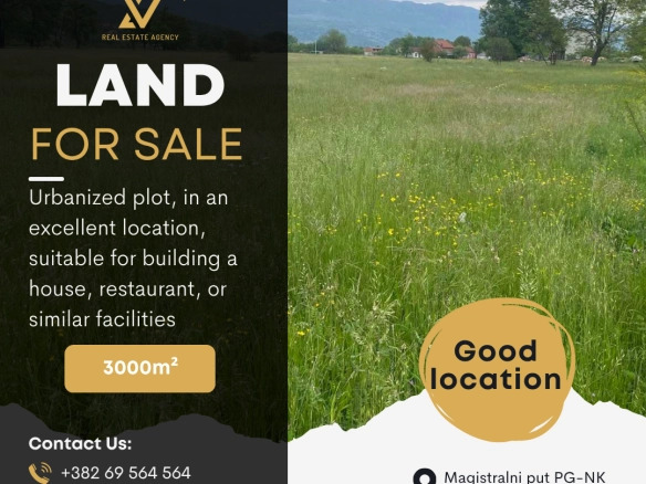 Plac 3.000 m² – Centar, Danilovgrad