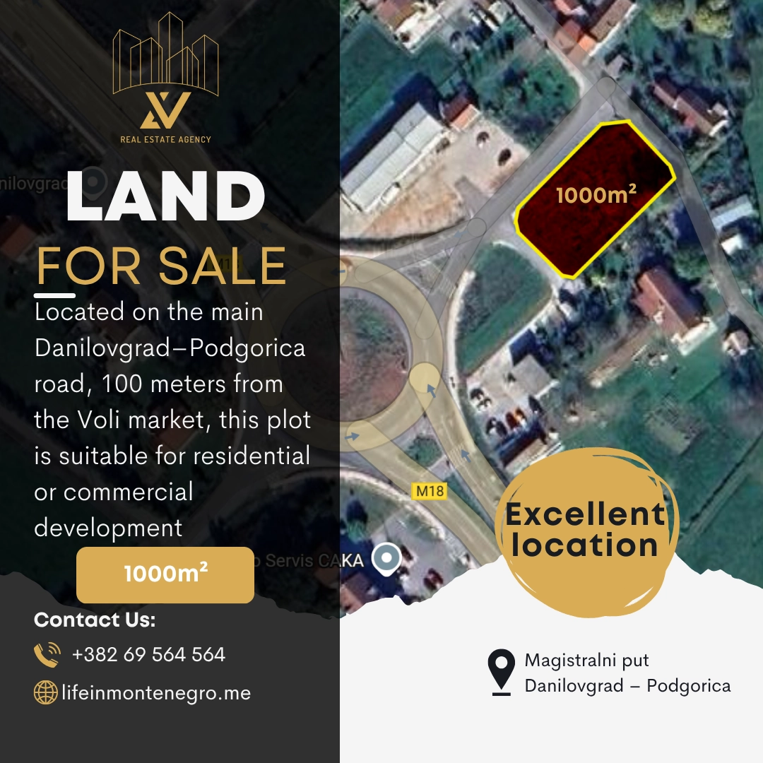 Plac 1.006 m² – Grlić, Danilovgrad