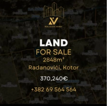 Plac 2.848 m² – Radanovići, Kotor