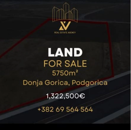 Plac 5.750 m² – Donja Gorica, Podgorica