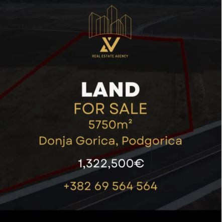 Zemljiste-Donja-Gorica-–-Podgorica Plac 5.750 m² – Donja Gorica, Podgorica