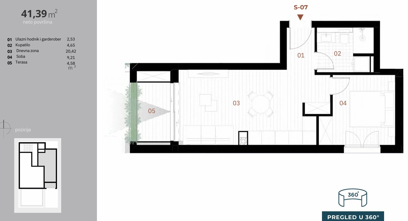 Jednosoban-stan-u-Orahovcu-Kotor-2 Jednosoban stan 41 m² – Orahovac, Kotor — fotografija 3