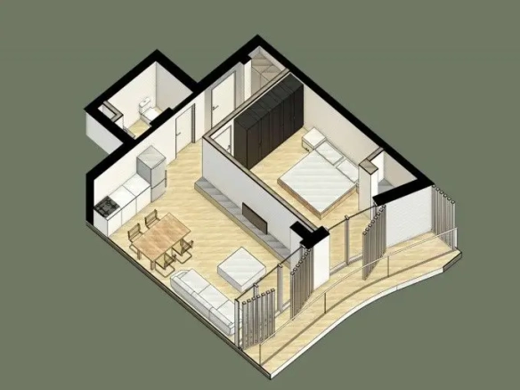 Jednosoban stan 56 m² – Ulcinj — fotografija 5