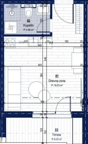 Garsonjera-u-Lastvi-Grbaljskoj-Kotor-1 Garsonjera 27 m² – Lastva Grbaljska, Kotor — fotografija 2