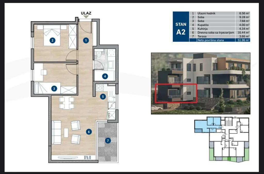 Dvosoban-stan-sa-bazenom-u-Dobroti-Kotor-5 Dvosoban stan 52 m² – Dobrota, Kotor — fotografija 6