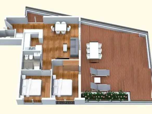 Dvosoban stan 58 m² – Boreti, Budva — fotografija 7