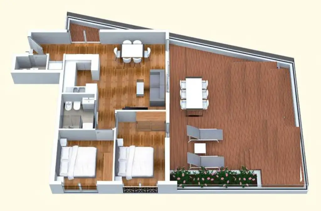 Dvosoban-stan-sa-pogledom-na-more-u-Boretima-Budva-6 Dvosoban stan 58 m² – Boreti, Budva — fotografija 7