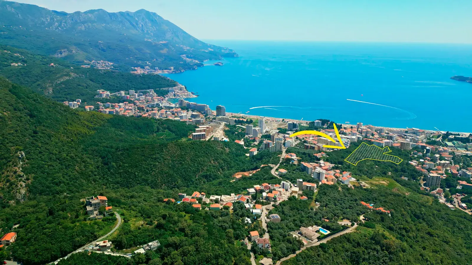 Urbanizovan-plac-sa-pogledom-na-more-u-Becicima-Budva-1 Plac – Bečići, Budva — fotografija 2