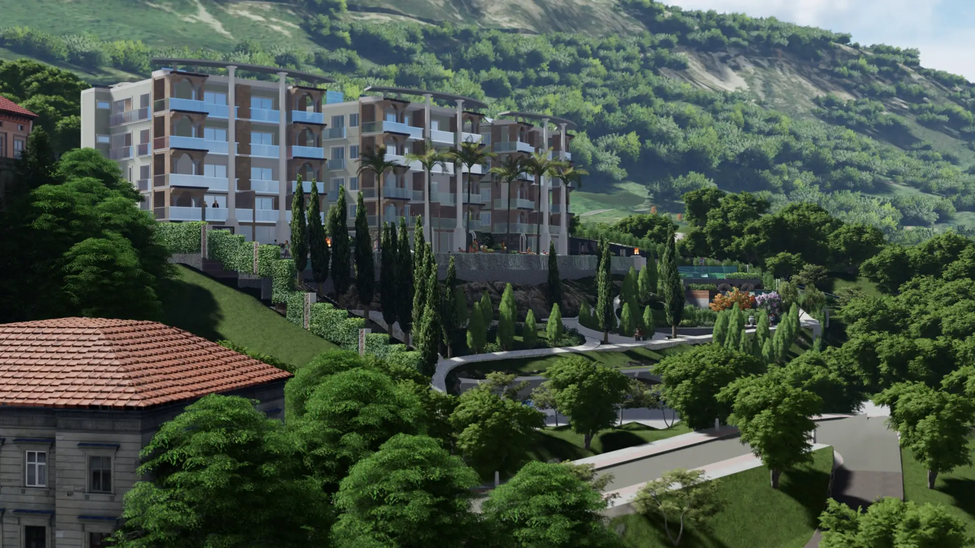 Kompleks sa bazenom u Markovićima