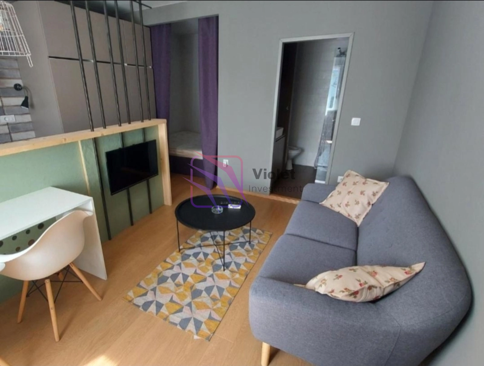 Namjestena-garsonjera-27-m²-u-Bloku-5-Podgorica-1 Izdavanje: Garsonjera 27 m² – Blok 5, Podgorica — fotografija 2