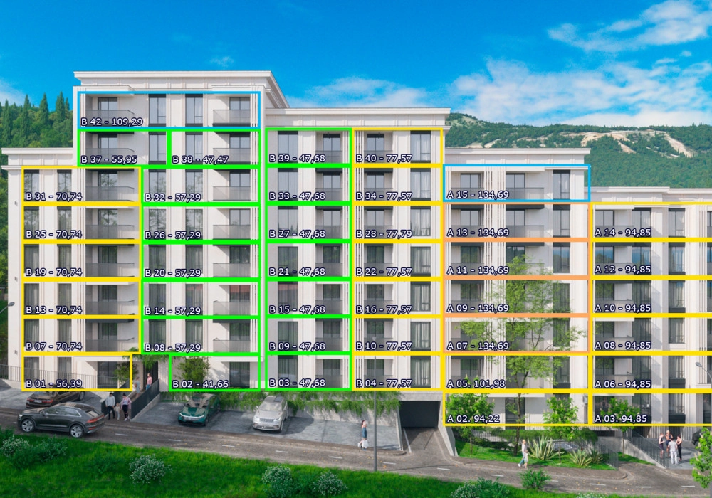 Garsonjera-u-novogradnji-Boreti-Budva-11 Garsonjera 29 m² – Boreti, Budva — fotografija 12