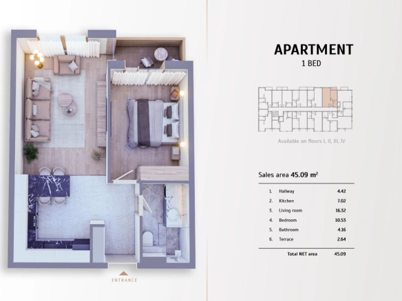 Jednosoban stan 45 m² – Kolašin — fotografija 4
