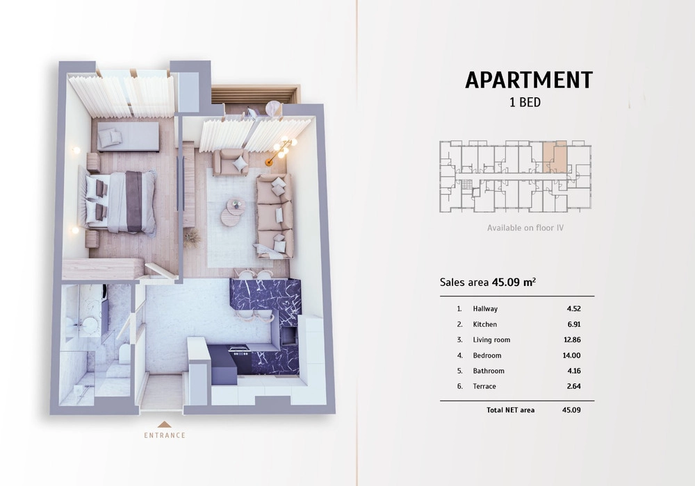 Jednosoban-stan-u-novogradnji-Kolasin-4 Jednosoban stan 45 m² – Kolašin — fotografija 5