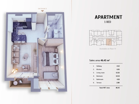 Jednosoban stan 46 m² – Kolašin — fotografija 5