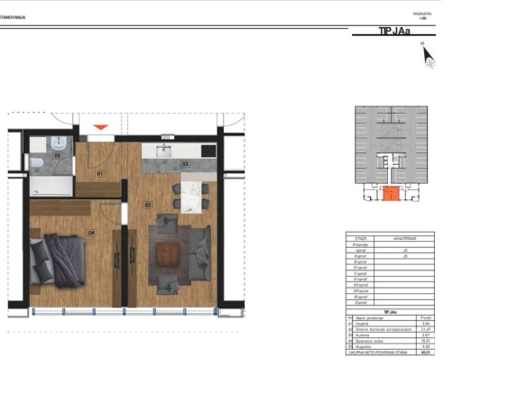 Dvosoban stan 73 m² – Bečići, Budva — fotografija 13