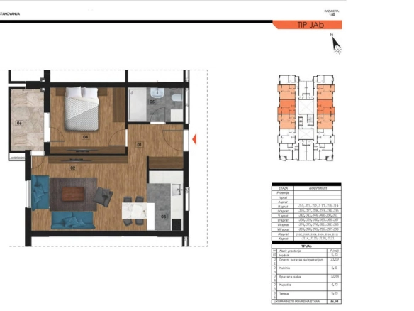 Dvosoban stan 73 m² – Bečići, Budva — fotografija 14